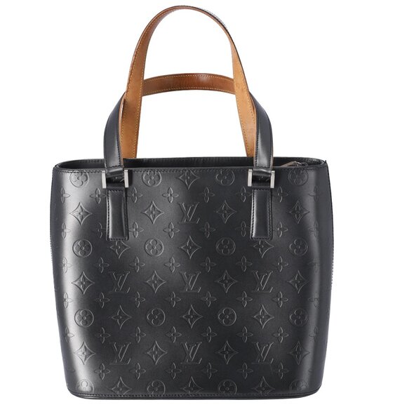 Louis Vuitton Stockton Monogram Mat Tote Bag M55112 Noir Calf